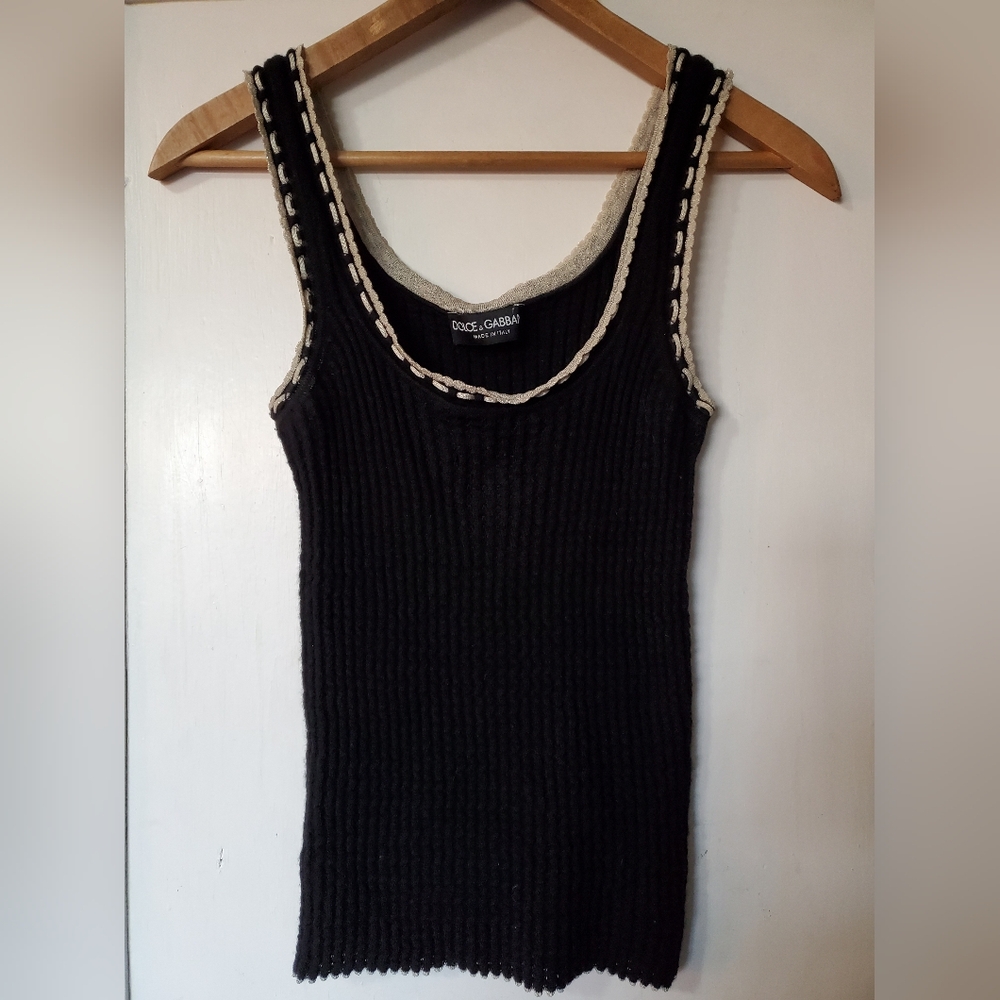 Dolce&Gabbana Wool Knit Tank Top💖🖤